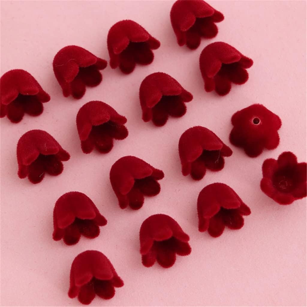 SIDUFHAOPKLL Vintage Red Velvet Acrylic Flock Earrings DIY Handicraft Material Accessories