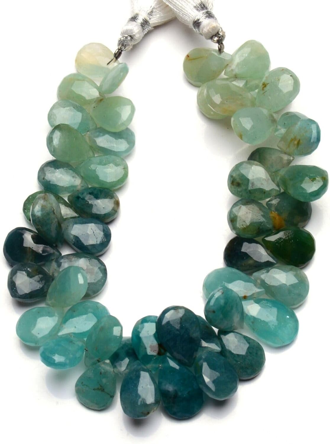 8 inch Strand of Natural Grandidierite 12x9-14x9mm Pear Faceted briolette Beads for DIY Jewelry Making. |BRIO_03548