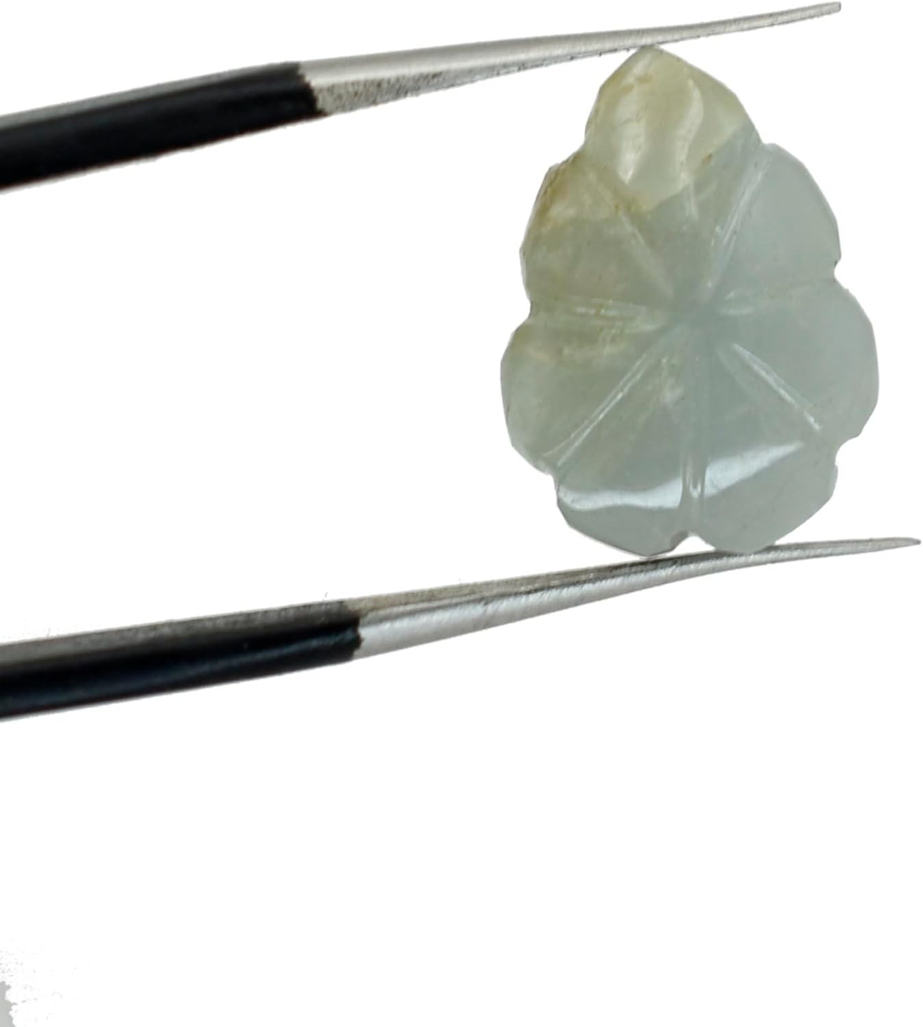 Natural Aquamarine Stone Beads - Jewelry Making Drill Beads Loose Gemstone 10X14 mm Pear Shape Flower Carving Charms Crystal Stones