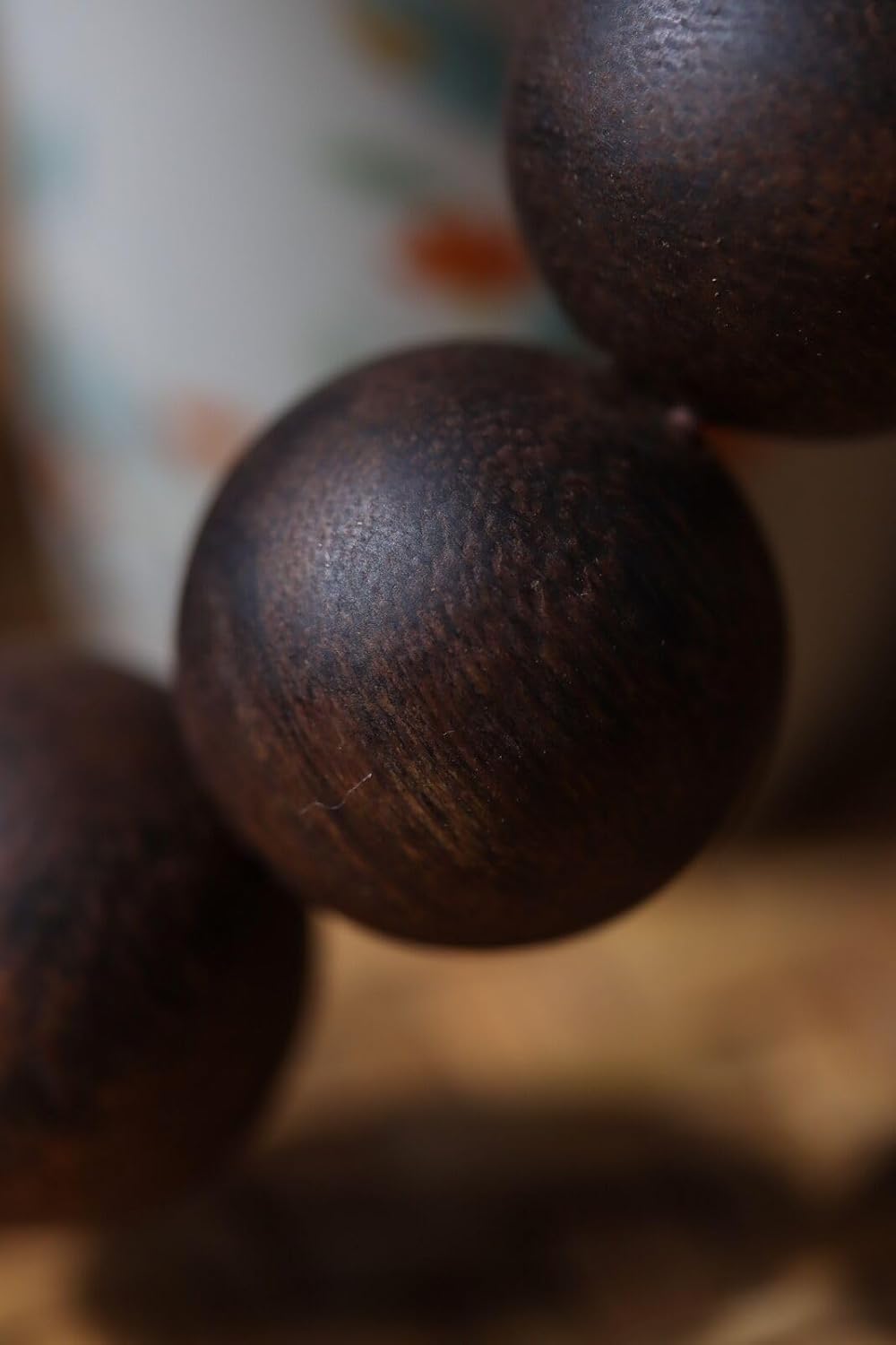 Agarwood 21mm*12pcs China Hainan Top Purple Chess Agarwood Skewers Buddha Beads Rosary