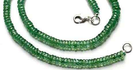 Natural Rare Gemstone Nepal Mint Green Color Kyanite 5 to 6.5MM Faceted Heishi Beads 17