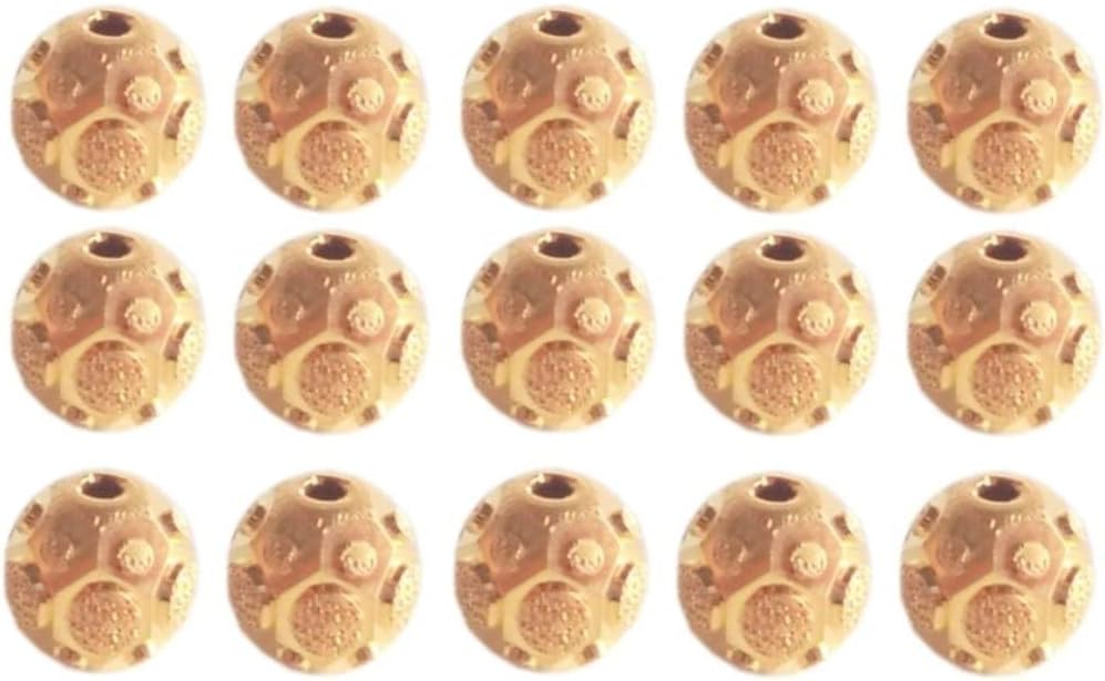 Solid 22K/18K Yellow Fine Gold 4 MM 5 Pieces Football Beads For Personalized Jewellery And Jewellery Customization