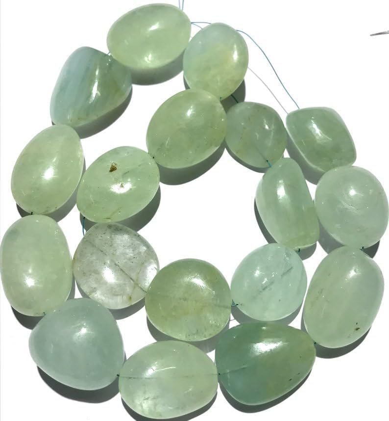 Natural AQUAMARINE nugget smooth Beads 18x19 21 inch long string jewelry making gemstone beads for necklace bracelet