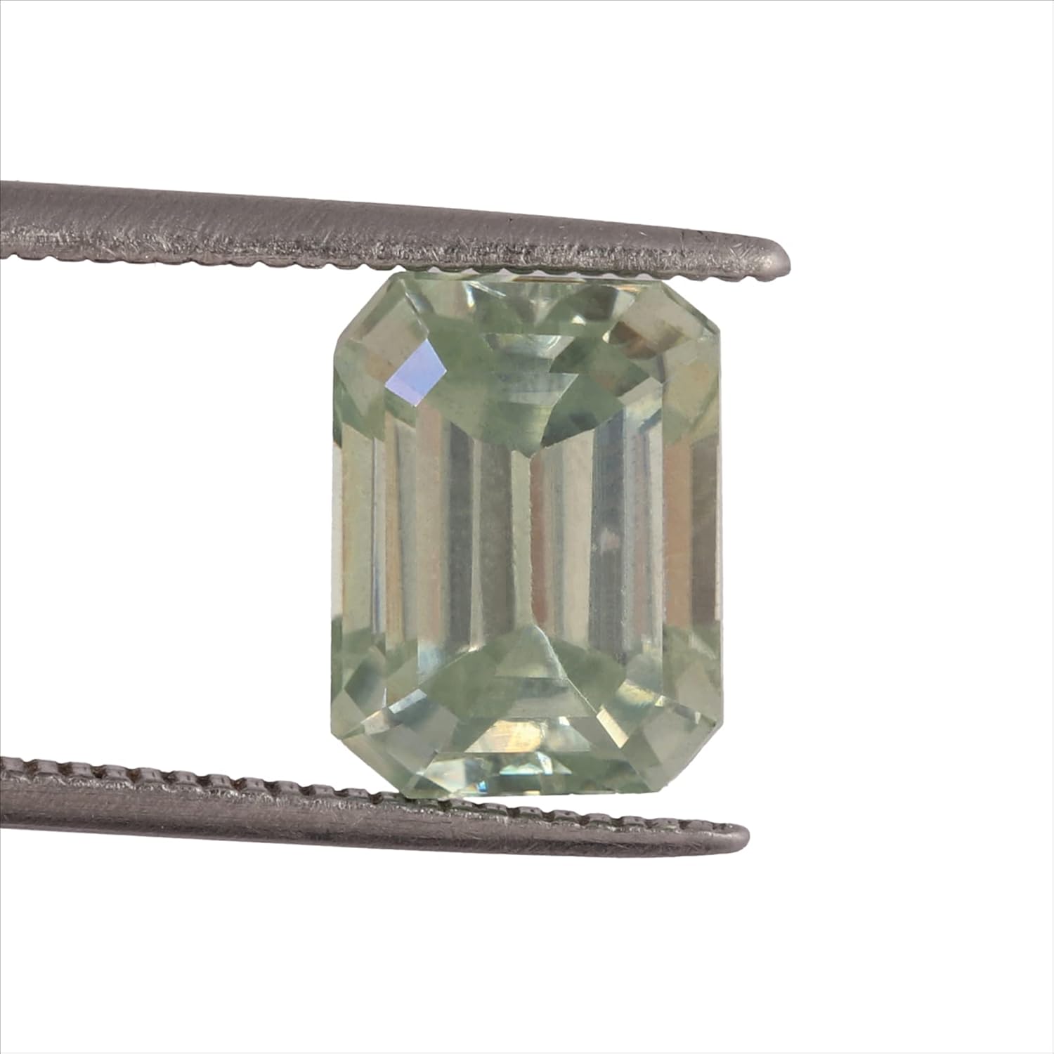 Top Quality Green Moissanite 3.00 Carat Brilliant Emerald Cut Moissanite For Ring Pendant Making