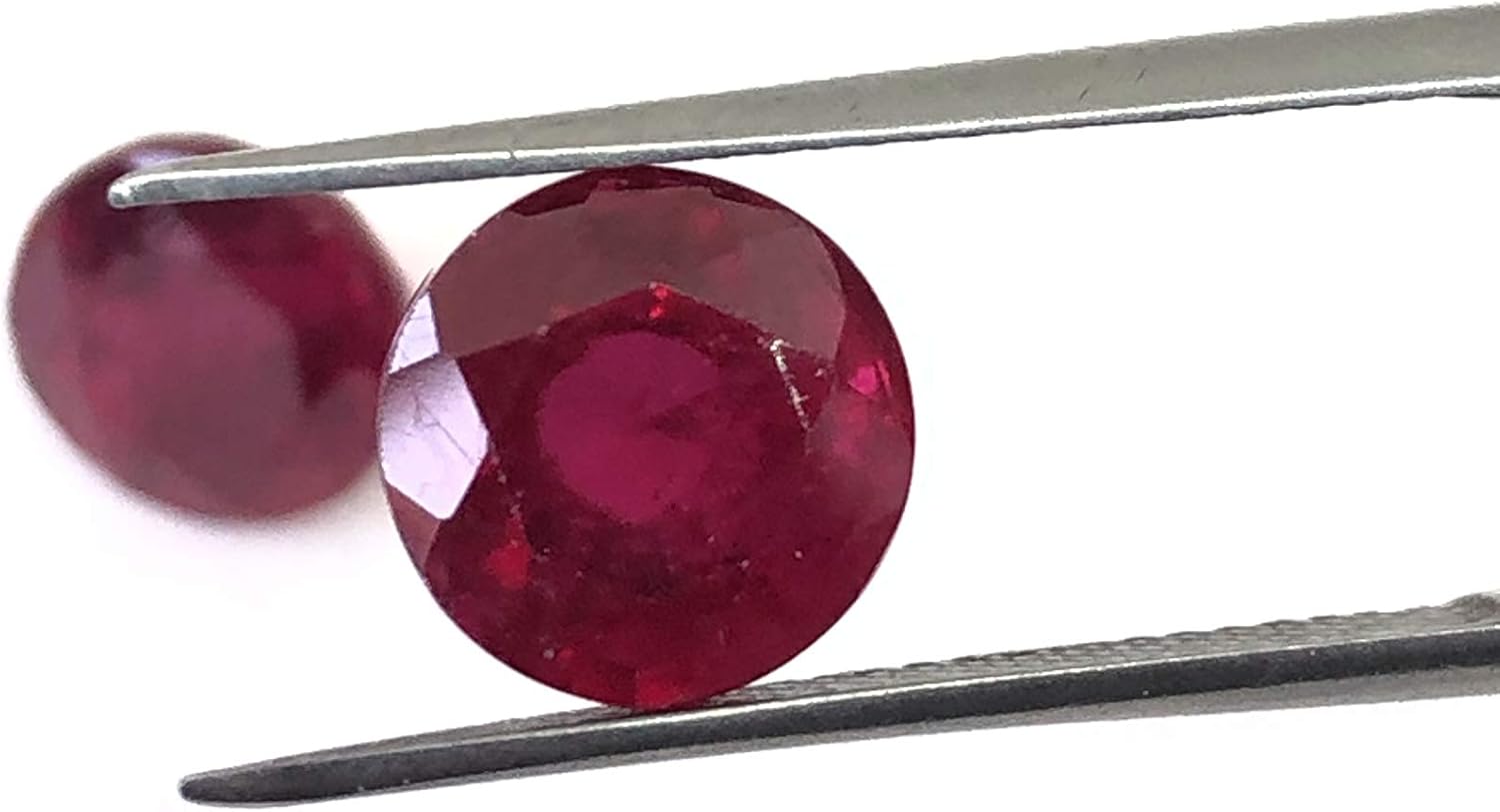 9.18 Ct Pair Ruby Round Shape Size 9 mm Cut Faceted High Quality Fine Loose Gemstone Best for Making Earring Jewelry