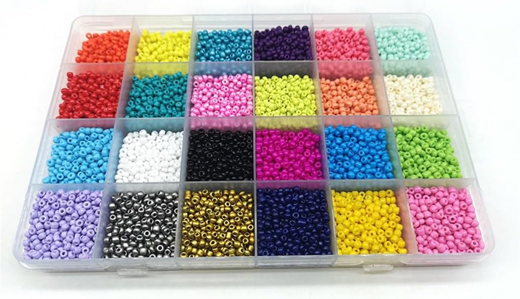 Painted Glass Colored Rice Beads DIY Handmade Necklace Bracelet Beaded Letter Bead Material Set