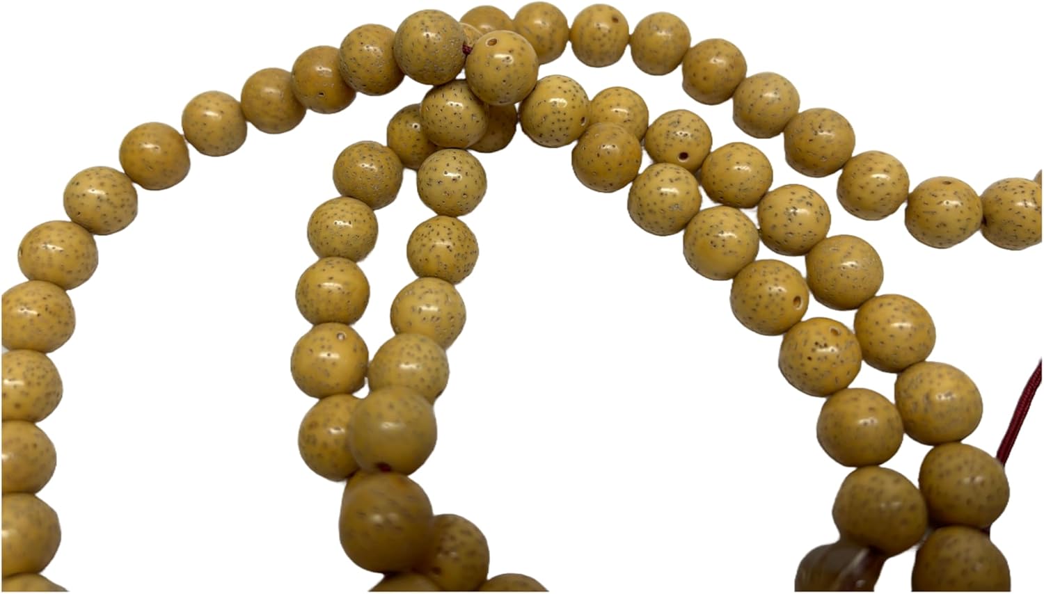 Bodhi Dots Pattern Cream Yellow Color 108 Beads Hand Rosary Praying Chain Aws4689