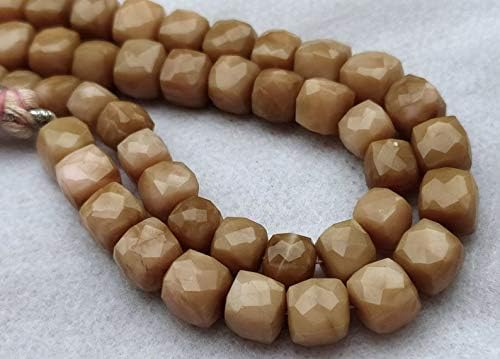 GEMZ 4 inch Strand of Natural Peruvian Pink Opal Box Shape Faceted Cut Pink Color briollete Beads for DIY Jewelry Making- Earring Necklace Bracelet.