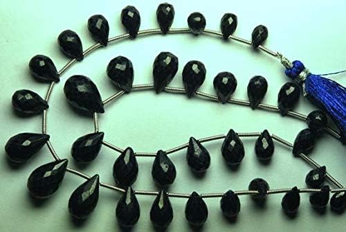 2x8 Inch Strand,Dyed Natural Blue Ruby Faceted Tear Drops Shape Briolettes,13-7mm Size Code-HIGH-54742