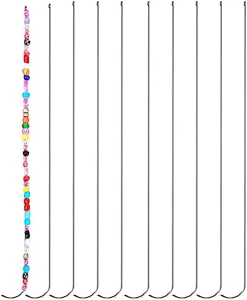 201PCS Stainless Steel Curved Needles Curved Beading Needle Bead Spinner Needles Loader String Bead Needle for Jewelry Making - (Color: 201Pcs)