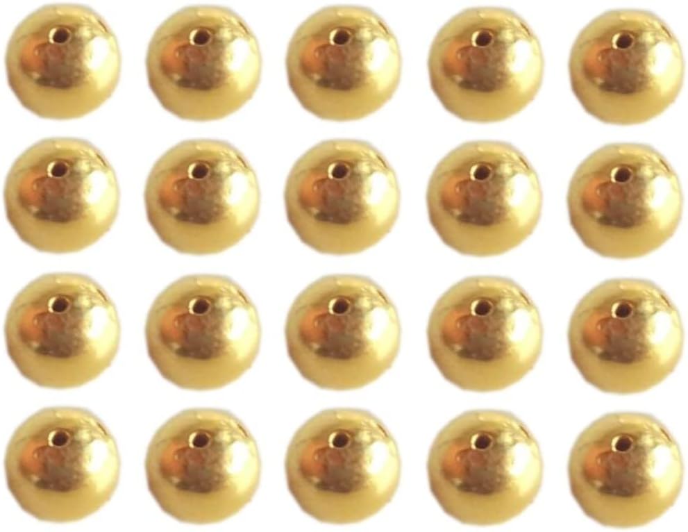 Solid 22K/18K Yellow Fine Gold 4 MM 40 Pieces Plain Round Beads For Personalized Jewellery And Jewellery Customization