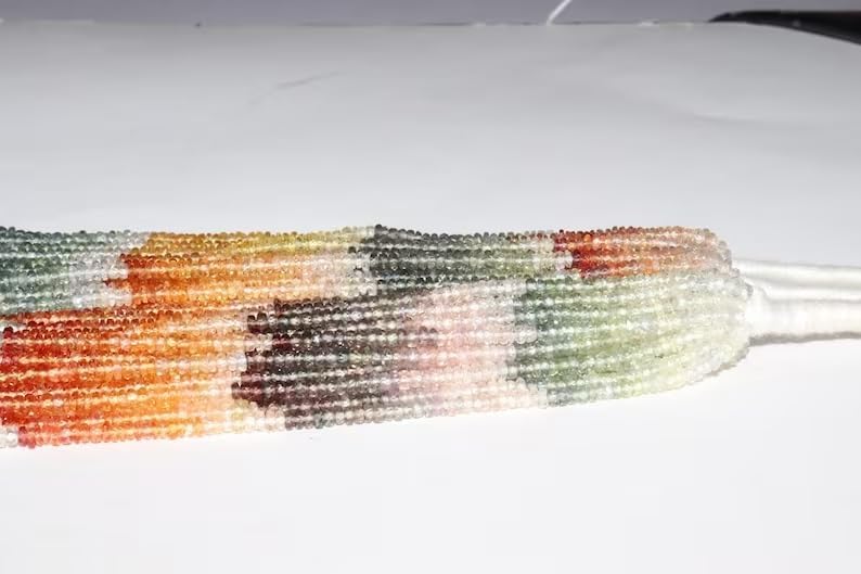 Multi Sapphire Faceted Rondelle Beads 2.5 mm Multi Rainbow Beads Multi Sapphire Beads Wholesale Beads Sapphire Multi Beads