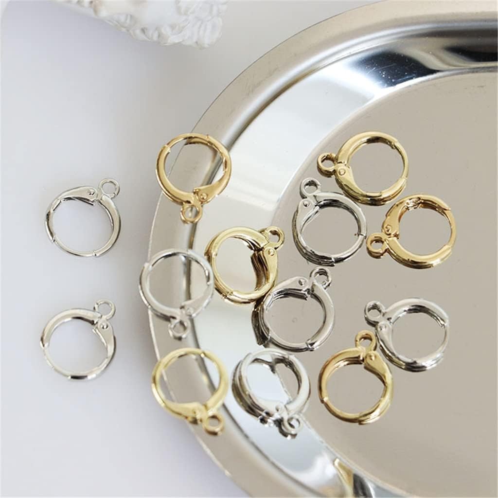 Brass Earring Buckle Earring Accessories Handmade DIY Compact Earrings Jewelry Material Kit(D)
