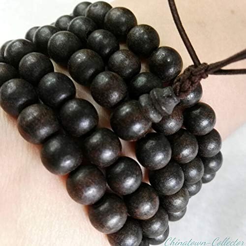 GLW Vietnam 7 Mm Agarwood Aloewood Mala Meditation Japa Prayer Beads Necklaces #3803