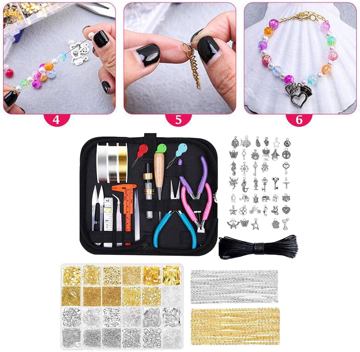 Jewelry Making Kit Craft Jewelry Wires Jewelry Findings Beading for Charm Necklace