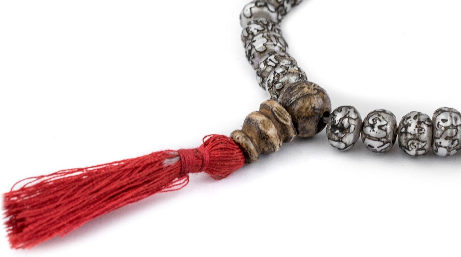 The Bead Chest Carved Mother-of-Pearl Prayer Beads (8mm)