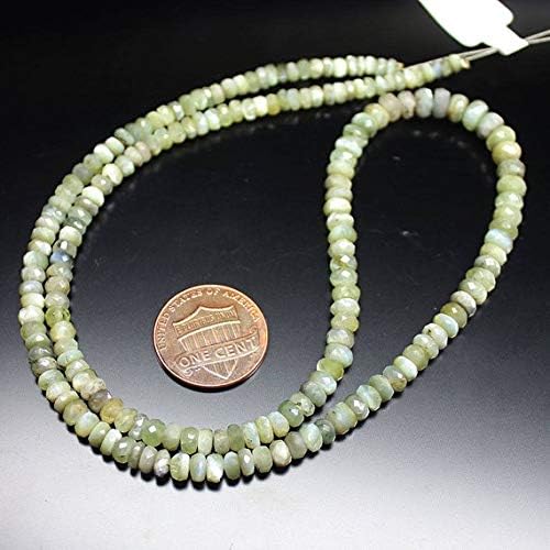 chrysoberyl cats eye faceted rondelle gemstone loose craft beads strand 18