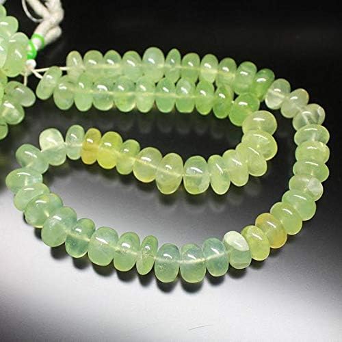 Natural Shade Green Prehnite Smooth Gemstone Rondelle Gemstone Loose Craft Beads Strand 18 Inch Long 13mm Code-HIGH-26256
