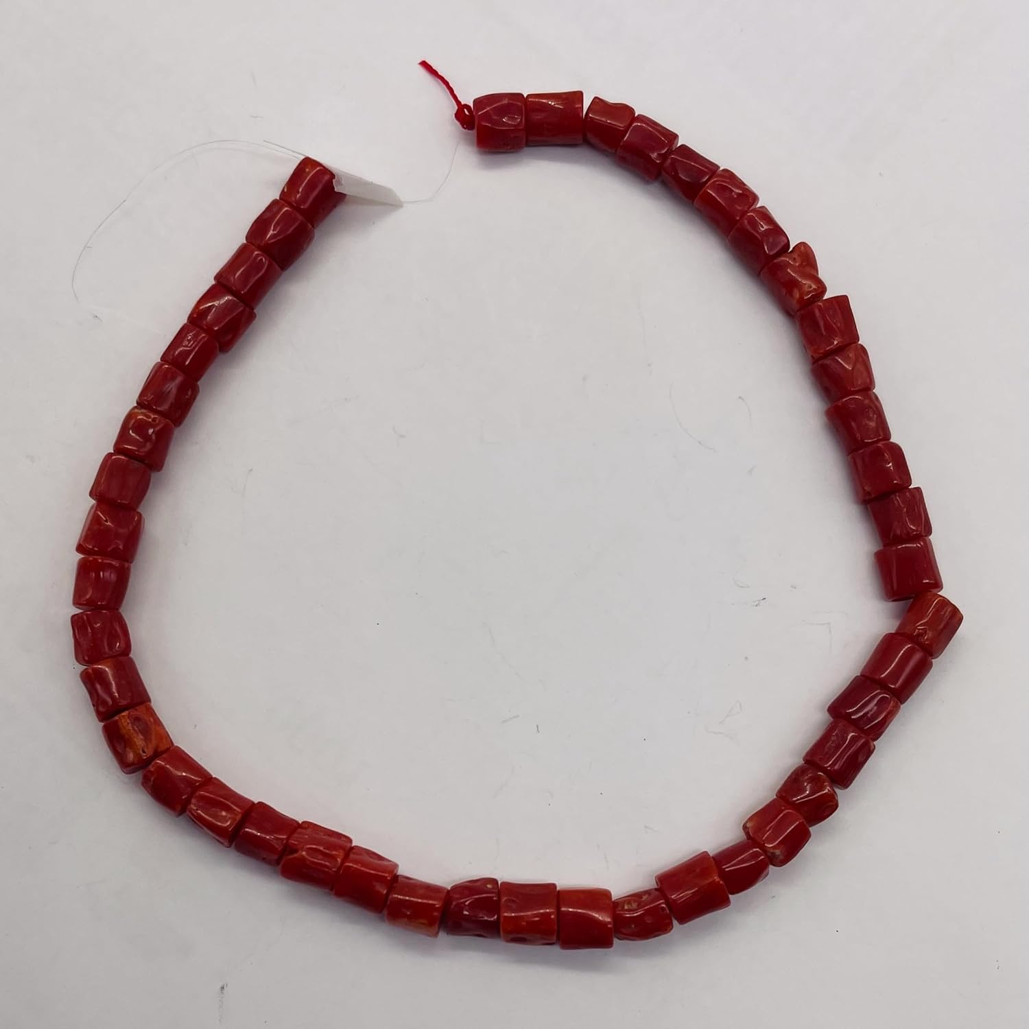 Generic Natural AAA Red Coral Branch Bead Strand | 4x6mm | 44 Beads |