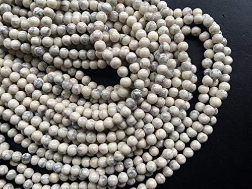 1 Strand Natural Howlite Beads, 6mm Approx, 13 Inch Code-HIGH-16520