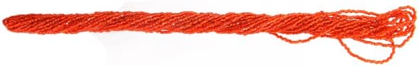 Czech Seed Bead 3Cut 10/0 Silver Lined Orange Strung 3600 Beads for Jewelry Making and Crafts