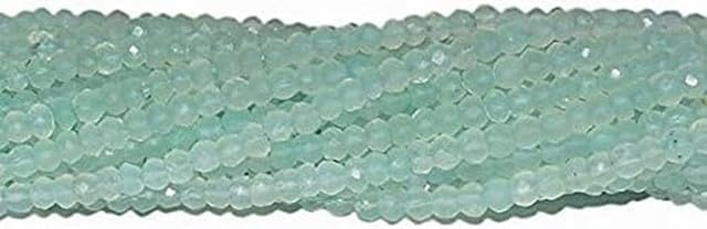 Chalcedony Faceted Beads Rondelles 3.5-4.5 mm 14-inch lot of 5 Strands Chik-STRD- 92568