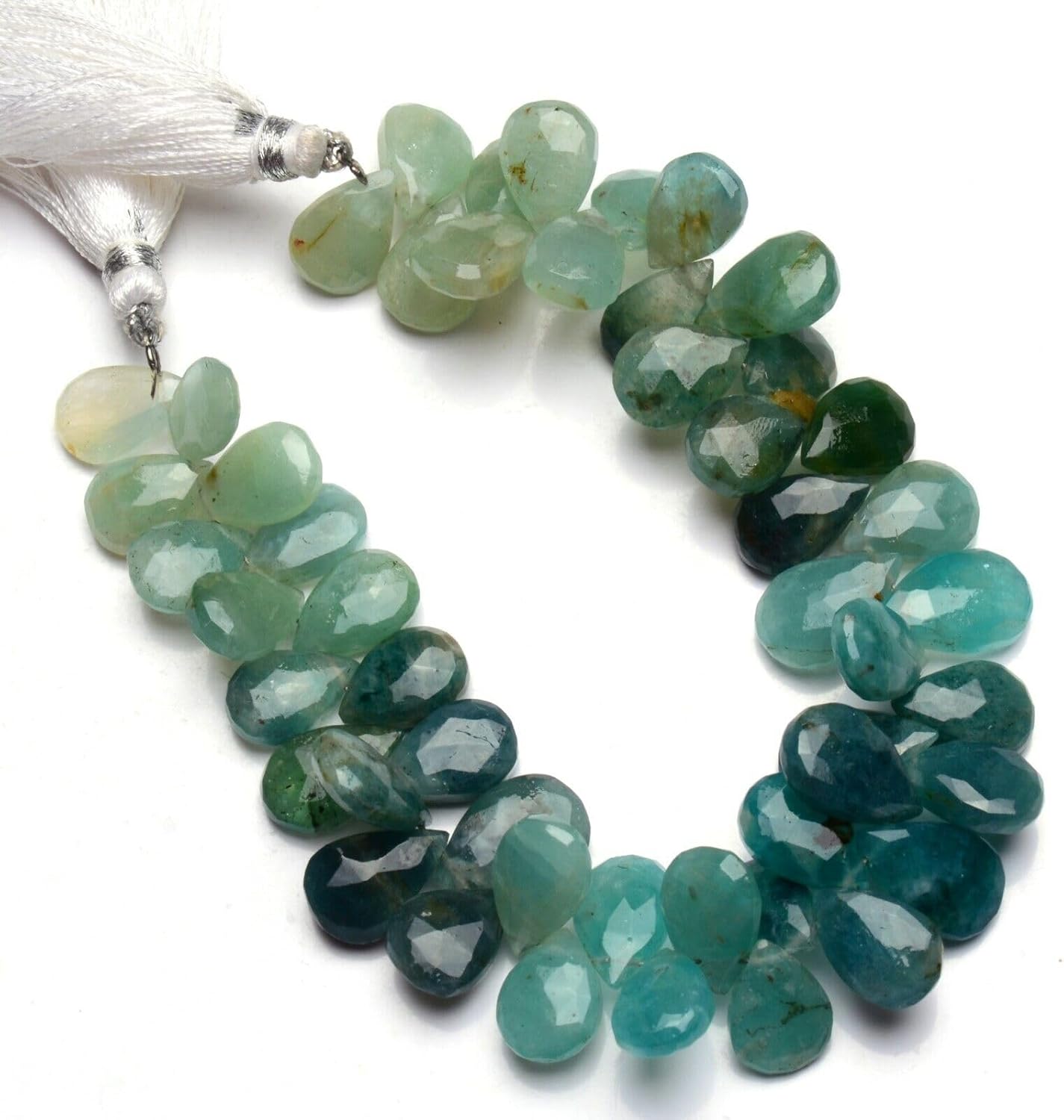 8 inch Strand of Natural Grandidierite 12x9-14x9mm Pear Faceted briolette Beads for DIY Jewelry Making. |BRIO_03548