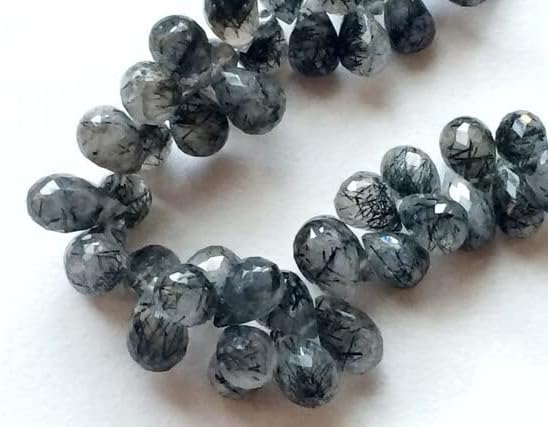 BEADS GEMSTONE 1 Strand Natural Rutile Quartz Necklace, 5x7mm To 11x7mm 4 Inch Code-HIGH-16724