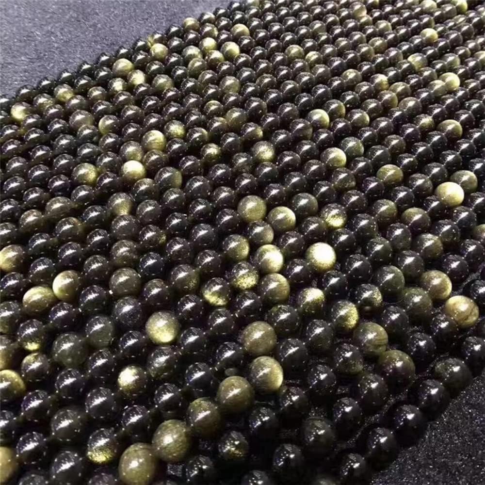 Natural Gold Obsidian Loose Beads DIY Jewelry Accessories 7A Double-Eye Gold Yaoshi semi-Finished Product 1 semi-Finished Beads (Size : 20MM)