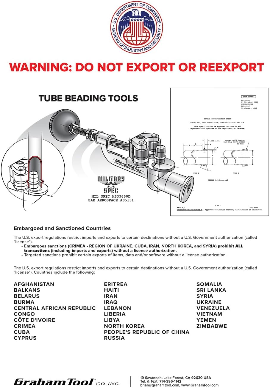 Tube Beading Tool, Medium, Heavy Duty