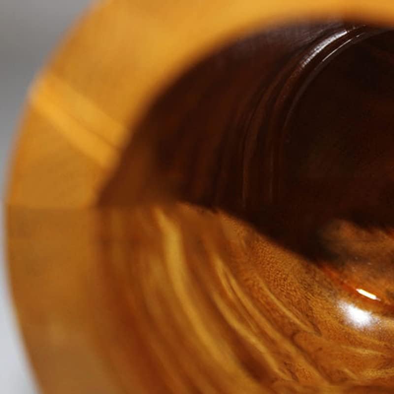 Mascot Wooden Crafts Wood Carving Art Wood Decoration Artwork 金丝楠水波纹笔筒 文房四宝木笔筒楠木礼品 黄金樟大叶楠(随机发)