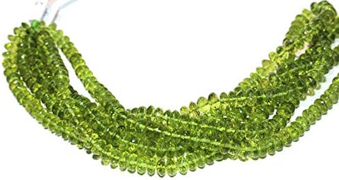 natural peridot 6mm rondelles faceted bead strand, natural peridot 6mm faceted beads 16” drilled green peridot