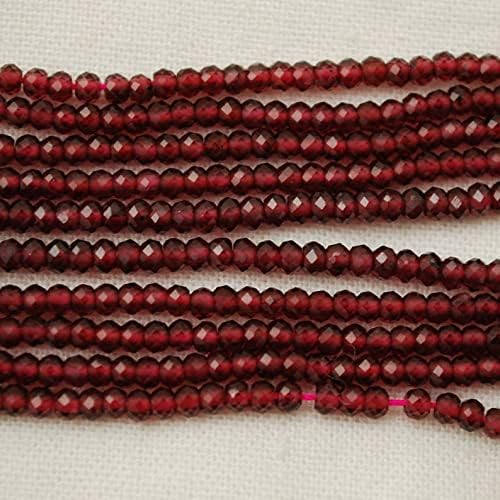 13 inch Strand of Natural gem Garnet, 8x6mm rondelle Faceted Beads for DIY Jewelry Making. | Beads_03731