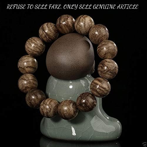 GLW Genuine Tarakan Agarwood Aloewood 15.7mm Japa MALA Meditation Prayer Beads #3989