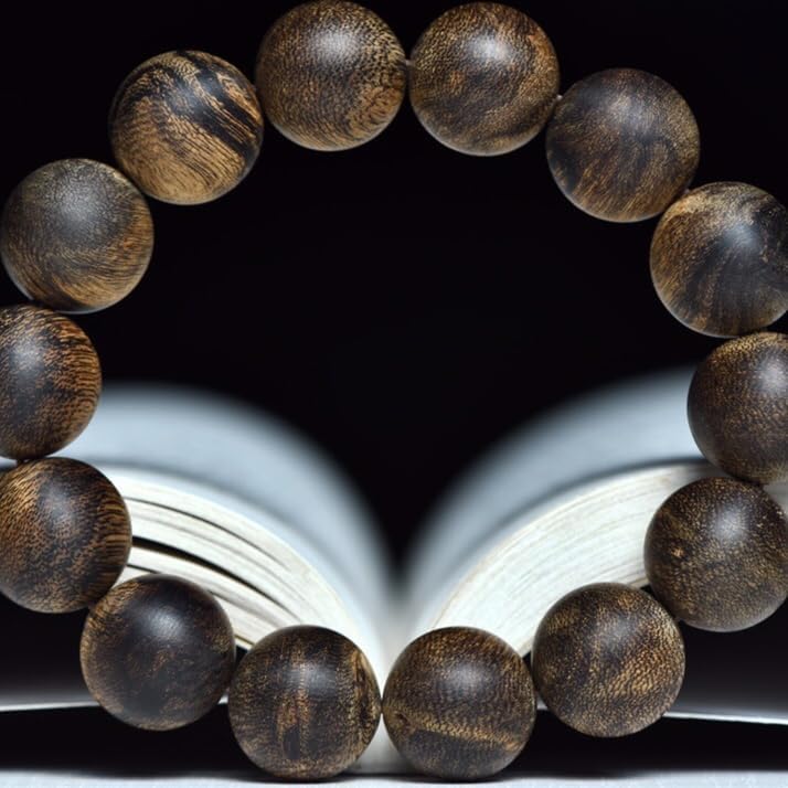 Natural Daraqian Qinan Agarwood, Water-Sinking Grade 16mm, Full-Patterned, Oil-Rich, Explosive-Quality, Hand Beads, Old Material