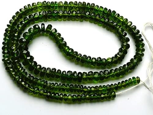 1 Strand Natural 16.5Inch Rare Natural Chrome Diopside Faceted Roundeles Beads Rondelle Beads Rare Gemstone 2.5 to 5 MM