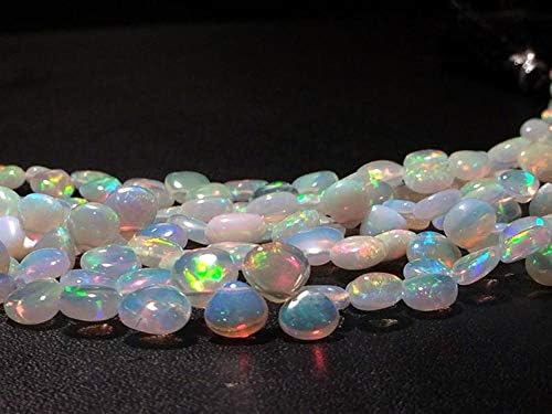 Ethiopian Welo Opal Plain Heart Briolettes, Beautiful Ethiopian Opal Beads, Opal Necklace, 4-7mm, 8 Inch, 42 Pcs