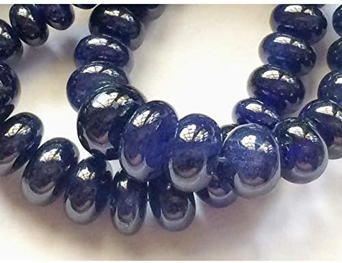 Blue Sapphire Beads/Sapphire Beads/Rondelle Beads/ 6.5mm - 15mm Beads Approx 8 Inch Half Strand