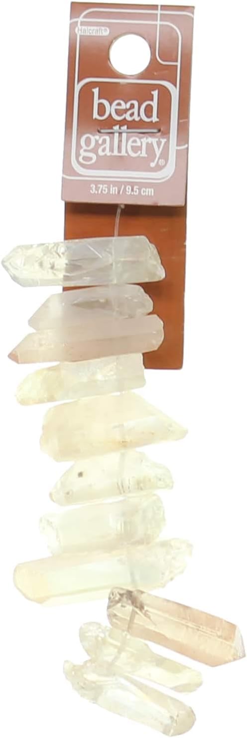 Bead Landing Rose Crystal Luster Stone Stick Beads, 12 Pack