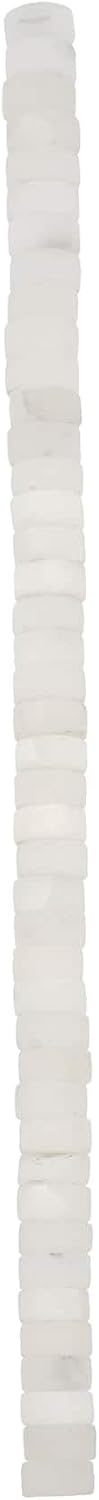 Bead Landing White Quartz Matte Heishi Beads, 12 Pack