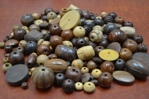 500+ PCS ASSORT Brown Round Wood Beading Beads 2 LBS #BD-758 Fast Free Supply