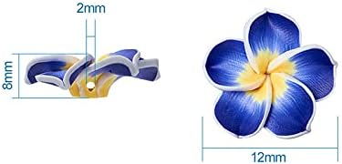 nt 200pcs Mixed Color Handmade Polymer Clay 3D Flower Plumeria Beads for Jewelry Making 12mm 15mm 20mm D118 (Item Diameter : 20x10mm)