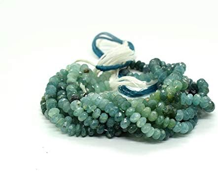 Rare Natural Grandidierite Faceted Rondelle Shape Beads,7-7.5 mm 15