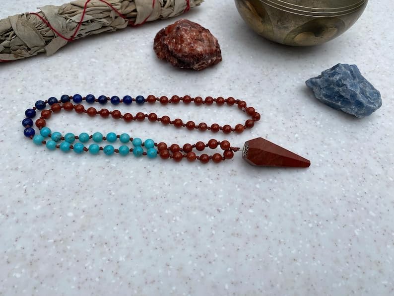 Natural Poppy Jasper, Turquoise, Lapis Lazuli 6mm 108 Mala Beads, Spiritual, Meditation Beads, Reiki, Japa Mala, Buddhist Prayer Beads, Yoga Bracelet, healing beads LKMALA-RRGU-1973