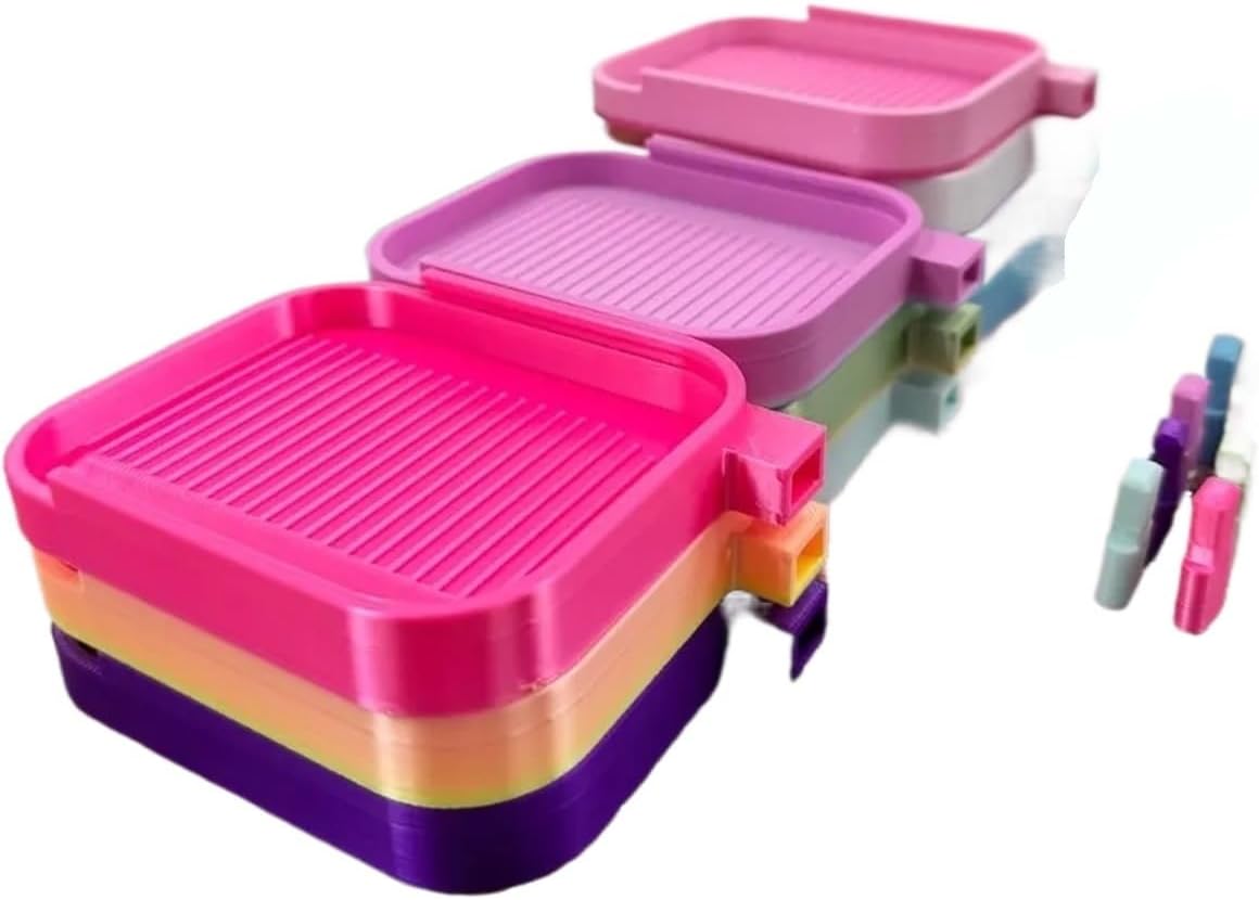 4/10pcs DIY Craft Large Diamond Painting Tray Capacity Embroidery Beads Sorting Storage Colourful Beading Plates(E,10pcs)