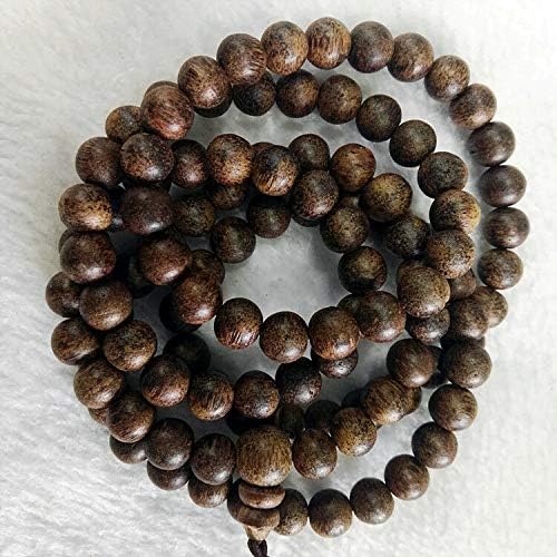 GLW Vietnam Nha Trang Agarwood 9 Mm 108 Japa Mala Meditation Prayer Beads #001