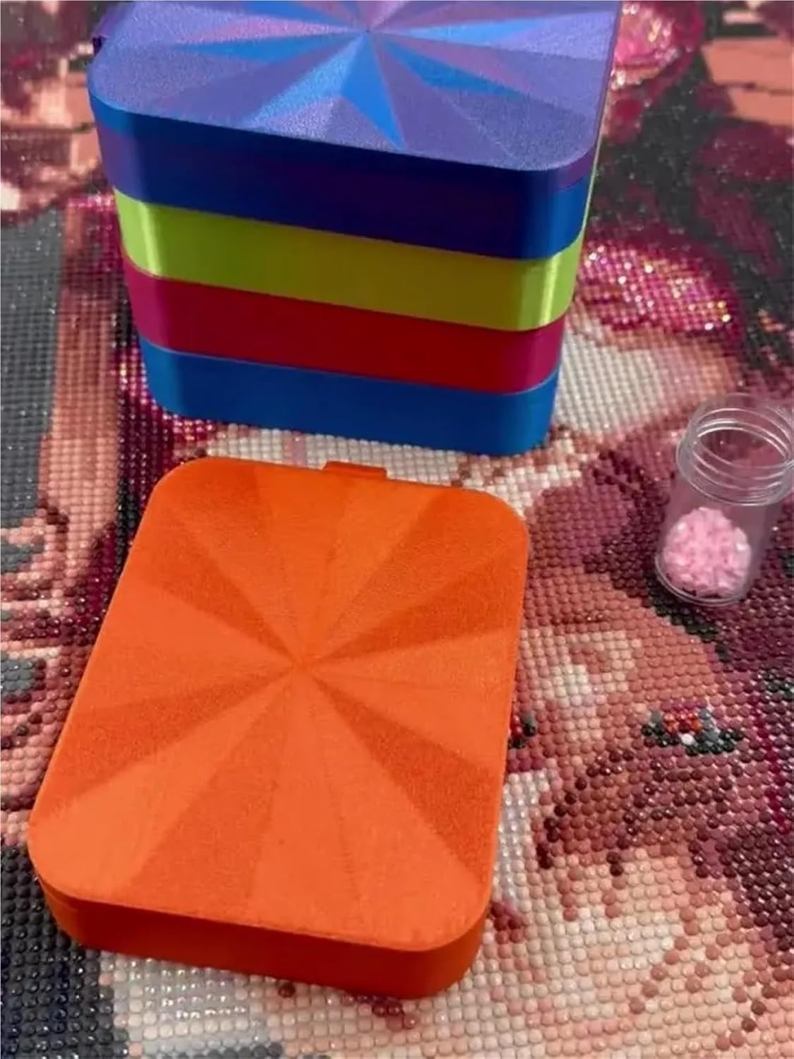 4/10pcs DIY Craft Diamond Painting Tray Storage Box Embroidery Large Capacity Beading Plates Plastic Multi-Color(Green,10pcs)