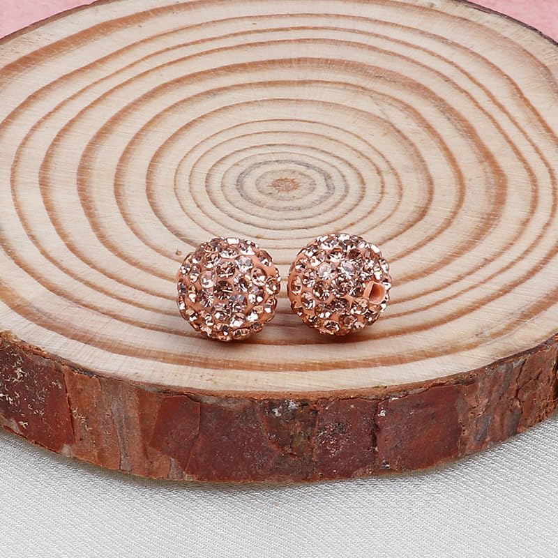 30pcs 3-40mm Shiny Crystal Beads, Rhinestone Beads for DIY Jewelry Making, Durable Spacer, Bracelet Charms for Crafting, Gifts (Champagne Color, 30pcs 40mm)