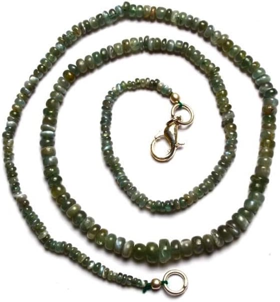 BEADS GEMSTONE 1 Strand Natural Alexandrite Chrysoberyl Smooth 3 to 6MM Rondelle Beads Necklace 16 Inch Long Long Code-HIGH-4434