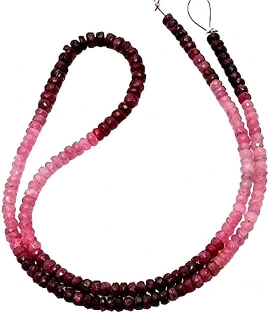 Natural Ruby Shaded Faceted Beads, rondelles Beads, 2-4 mm Approx 16